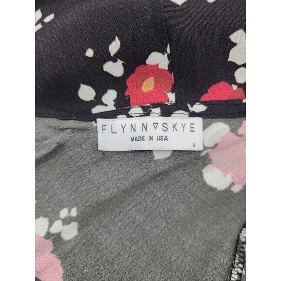 New Flynn Skye Rose Cluster Tyra Maxi Dress Womens Small High Neck Halter Slits - Picture 6 of 7